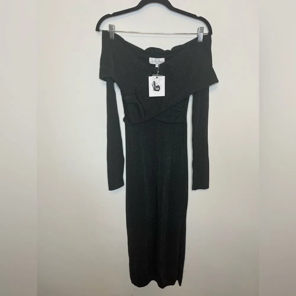 L'Academie  Lillia Knit Dress Black M